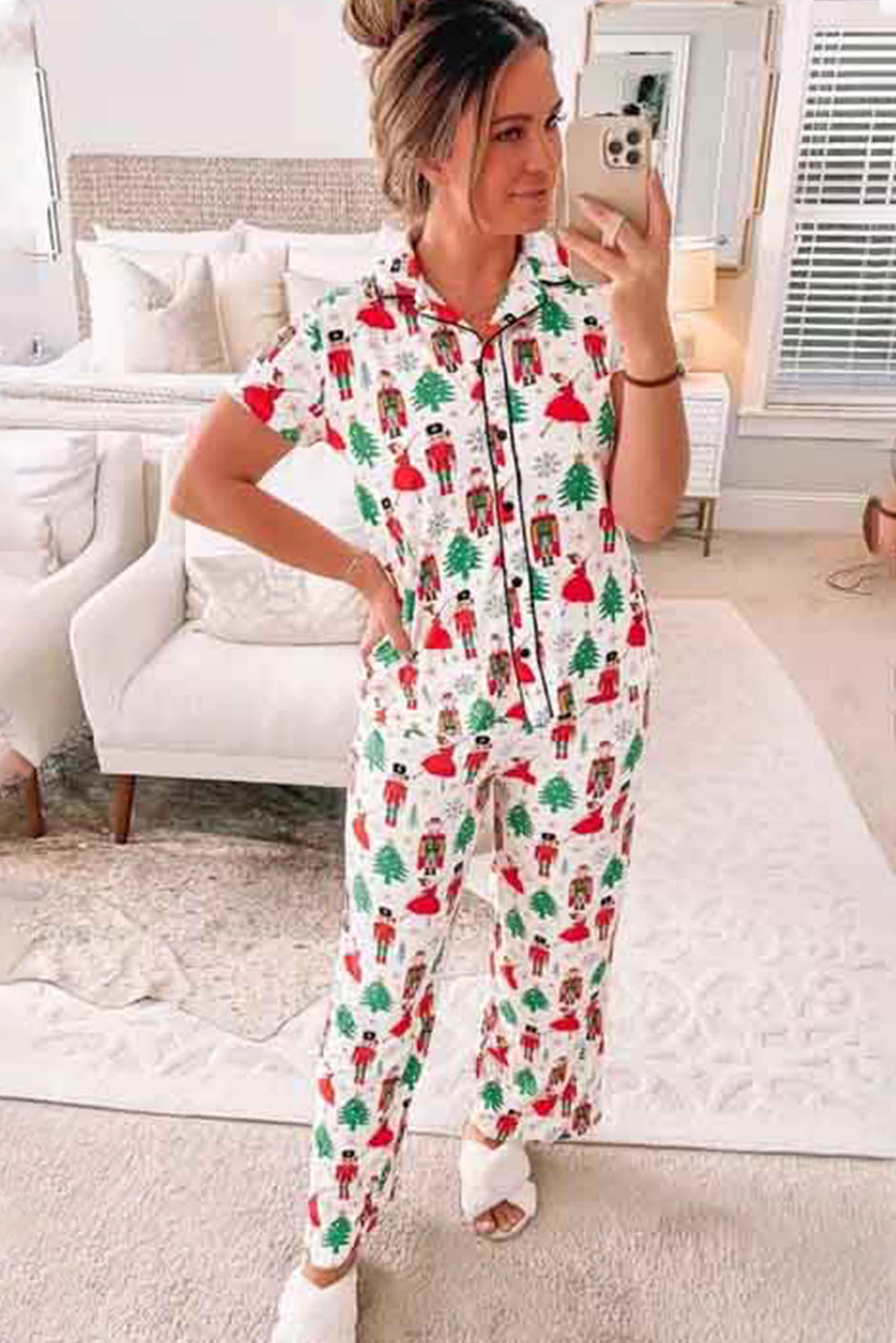 Christmas Tree Nutcracker Shirt & Pants Pajama Set