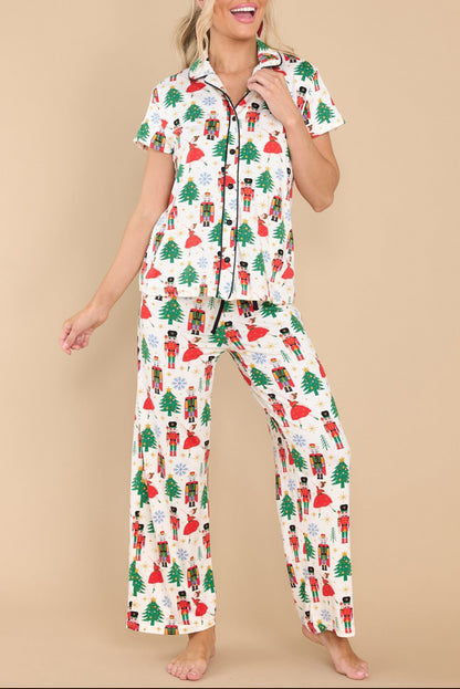 Christmas Tree Nutcracker Shirt & Pants Pajama Set