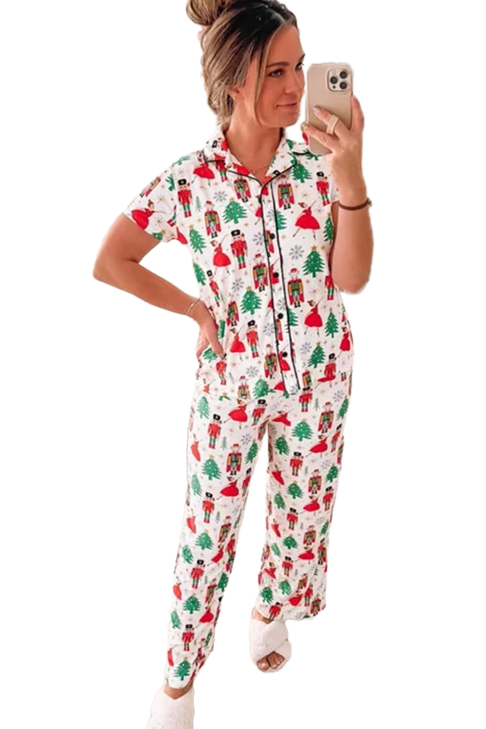 Christmas Tree Nutcracker Shirt & Pants Pajama Set