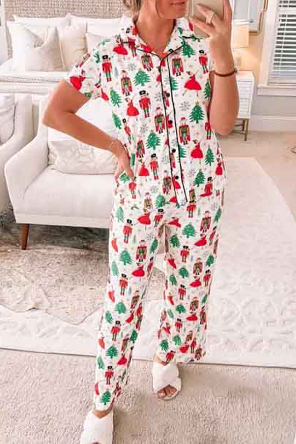 Christmas Tree Nutcracker Shirt & Pants Pajama Set