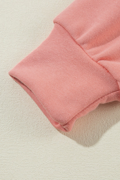 Bowknot Plain Round Neck Sweatshirt