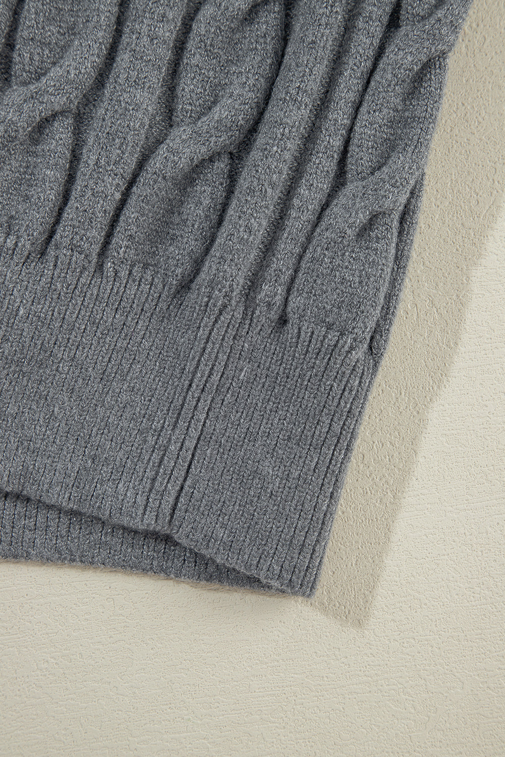 Medium Grey Contrast Fried Dough Twists Sweater