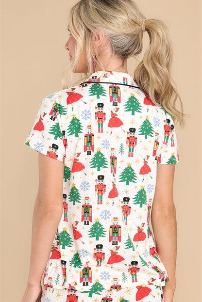 Christmas Tree Nutcracker Shirt & Pants Pajama Set