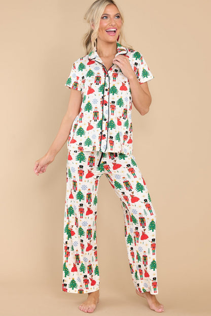 Christmas Tree Nutcracker Shirt & Pants Pajama Set